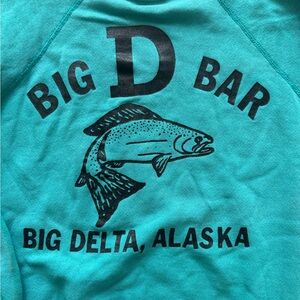 Teal Big D Bar Vintage Graphic Sweatshirt